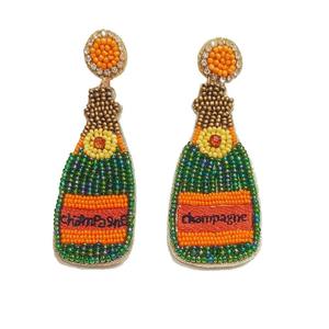 Pendientes bordados multicolores para mujeres y niñas, cuentas de moda hechas a mano y costura, gran oferta, regalos de punto de cruz - Product Image 1