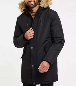 Veste Parka doublée en tissu pour hommes à séchage rapide veste Parka confortable avec taille de couleur personnalisée et logo respirant - Product Image 1
