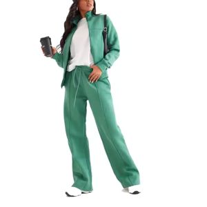 Trajes de chándal transpirables de alta calidad para mujer OEM Venta al por mayor Conjuntos de estilo sólido XXL personalizados para invierno MOQ y costo bajo - Product Image 1