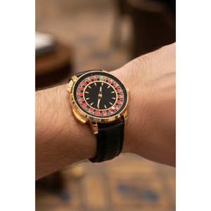 Montre automatique pour homme en or rose, série Casino, cadran ovale Roulette, boîtier tonneau de luxe 47 mm, fonction lumineuse, montre-bracelet sportive - Product Image 2