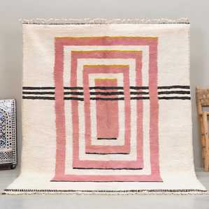 Hermosa alfombra marroquí vintage moderna hecha a mano, Alfombra de lana de diseño antiguo para uso doméstico y de oración - Product Image 2