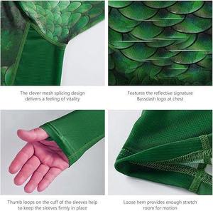 Camisa de Pesca de Manga Larga para Hombre, Estampado Verde, Protección Solar UPF 50, Anti-UV, Poliéster - Product Image 3