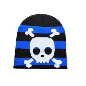 Gorro de punto Jacquard con logotipo bordado personalizado al por mayor con diseño sin puños en relieve para viajar para damas y hombres - Product Image 5