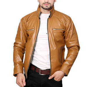 Meilleur prix Veste en cuir pour homme sur mesure Mode Veste en cuir de vache véritable Veste en cuir véritable pour homme Veste bomber pour homme - Product Image 1