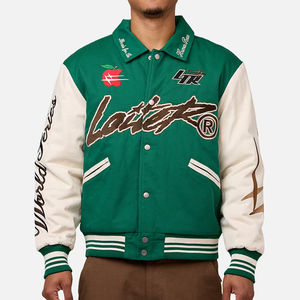 Vestes universitaires vintage d'hiver personnalisées OEM pour hommes, vestes universitaires à lettres, vestes universitaires à coupe courte, vestes de baseball universitaires pour hommes - Product Image 1