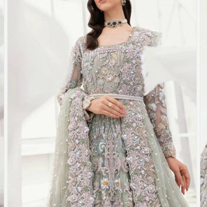 Robe longue de mariée de style moderne avec tissu respirant à manches longues brodé personnalisable nouvelle mode pour les femmes - Product Image 4