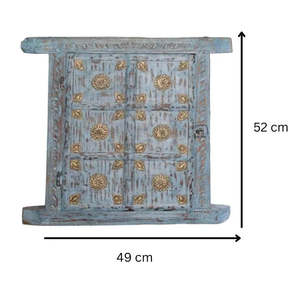 Arte Mural para Ventana Estilo Cultural Indio con Persianas y Contraventanas Metálicas Hechas a Mano en India para Ventanas de Jardín - Product Image 2