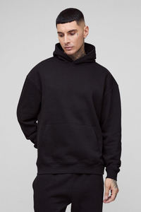 ชุดวอร์มผ้าฝ้ายโอเวอร์ไซส์สำหรับผู้ชายกางเกงขาบาน400 GSM มีฮู้ดและซิป100% ฤดูหนาว - Product Image 6