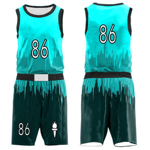 Uniformes de Baloncesto Personalizados Sublimados de Alta Calidad al por Mayor, Camisetas Transpirables 100% Poliéster - Product Image 2