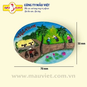 Estatuilla magnética de resina de estilo artístico de alta calidad, recuerdo de Vietnam, trae la belleza del país a su hogar - Product Image 6