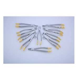 Set <span class=keywords><strong>8</strong></span> instrumen bedah baja tahan karat Jerman Tang pengekstrasi gigi dasar Premium - Product Image 4
