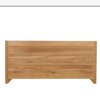Lit double de qualité supérieure Cadre en teck massif Matériau Design minimaliste pour la décoration de meubles de chambre à coucher