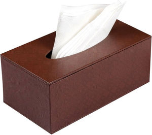 Porte-mouchoirs en bois et cuir pour événements Design élégant - Product Image 1