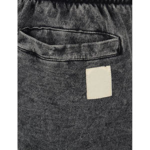 Short de survêtement personnalisé solide 100% coton Cordon de serrage confortable et délavé à l'acide vintage lourd avec ceinture élastique Cargo à ourlet brut - Product Image 2