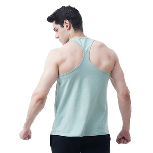 Débardeur de sport décontracté pour hommes séchage rapide couleur unie gilet de sport personnalisé entraînement physique motif 3D vierge grande taille vente en gros - Product Image 4