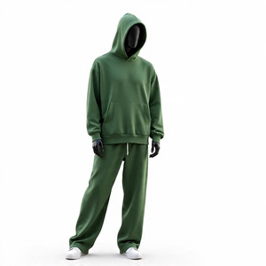 Ensembles de survêtements de sport unisexes en molleton 100 % coton, écologiques, grandes tailles, avec logo personnalisé, imprimés, 2 pièces, vente en gros - Product Image 1