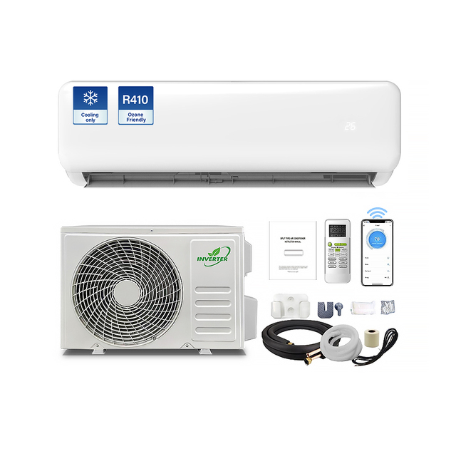 12000Btu 1Ton T1 Wall Mounted AC Inverter Air Conditioner R410a Aire Acondicionado Klimaanlage Konditsioner EU US
