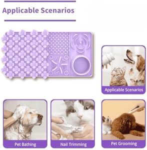 Bulk <b>Silicone</b> Dog Licking <b>Mat</b> BPA Free Non Slip Feeding Pad Dishwasher Safe Slow Feeder Stress Relief Enrichment for Pets - Product Image 4