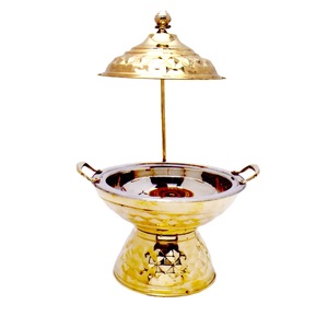 Custom Made Decorative Metal Chafing Dish Nickel Finishing Handmade Design Chafing Dish With Durable Quality - Product Image 6