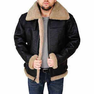 Veste en peau de mouton pour homme, structure solide, intérieur chaud et moelleux, idéal pour l'hiver, vente au détail, fournisseurs en gros - Product Image 1