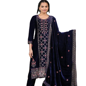 navy blue dress for baby girl Shop Online New Look Indian Dresses Soft Velvet Fabric, Perfect for Winter