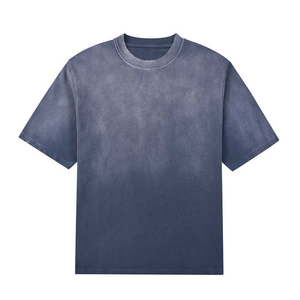 T-shirt délavé à l'acide de qualité supérieure T-shirt de couleur unie pour hommes T-shirts surdimensionnés délavés à l'acide pour hommes Service OEM - Product Image 4