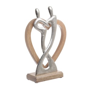Escultura Decorativa con la Palabra 'HOME', Tipografía de Aluminio Hecha a Mano con Base de Madera Sólida, Adorno Minimalista para Mesa de Salón - Product Image 5