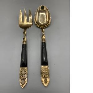 Hot Selling & Stylish Cutlery Spoon & <b>Fork</b> Set Flatware Brass Kitchenware for Home Decoration & Weddings Gatherings - Product Image 6