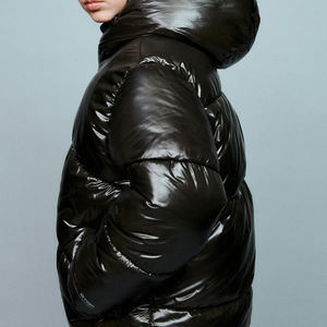 Veste matelassée à capuche chaude et brillante, coupe ample pour l'hiver, vêtements décontractés d'extérieur, pour garçons, avec fermeture éclair, confortable - Product Image 4