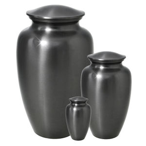 Urne funéraire adulte en métal classique d'approvisionnement direct d'usine avec finition glaçure transparente pour les cendres humaines - Product Image 6