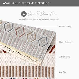 Alfombra de Área Bohemia Azteca Netline, Suave y Duradera, de Pelo Corto para Sala de Estar, Dormitorio, Pasillo - Colección Home de Rugs Depot - Product Image 1