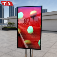 Écran d'affichage numérique LCD mural extérieur 55 pouces à cadre fin, étanche IP66, avec CMS intégré, pour affiches publicitaires et menus en magasin de détail