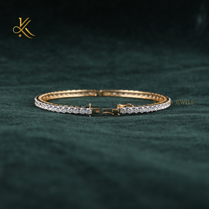 Pulsera con Dije de Diamante de Laboratorio, Corte Brillante Redondo, Oro de 14 Quilates, Joyería Fina y Elegante para Mujeres y Hombres - Product Image 5