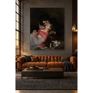 Impresión en lienzo de Fida Carolus-Duran: Pareja besándose en la oscuridad - Product Image 1