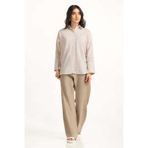 เสื้อเชิ้ตผ้าป๊อปลินทรงพอดีตัวสำหรับผู้หญิง WM-COD-SS25-318T ดีไซน์เรียบง่ายทันสมัย ทรงพอดีตัว - Product Image 5