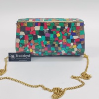 Pochette en métal à la main de luxe à la mode perle perles chaînes sangles pour les soirées mariages-fermeture magnétique étanche