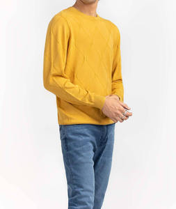 Solid Plain Color OEM Custom Winter Anti-Pilling Front Logo Long Sleeve Pullover Crew Neck Jumper Knit <b>Sweater</b> for <b>Men</b> - Product Image 3