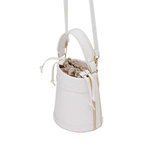Sac seau à bandoulière et à main avec surpiqûres contrastées - Product Image 1