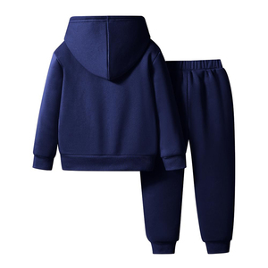 ชุดเซ็ตเสื้อฮู้ดดี้และกางเกงจ็อกเกอร์ผ้าฟลีซสำหรับผู้ใหญ่ แบบเรียบสีพื้น ผลิตตามสั่ง ขายส่ง OEM 2025 สำหรับทุกเพศ - Product Image 2