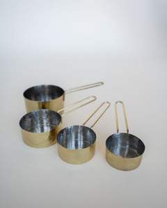 Wood Handle Coffee Measuring Spoons Dry Food All in One Rose Gold Stainless Steel Measuring <b>Cup</b> - Product Image 6