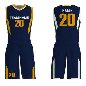 Ensemble de maillots de basket-ball en polyester respirant pour hommes d'été personnalisés uniforme imprimé et logo vêtements de sport personnalisés - Product Image 4