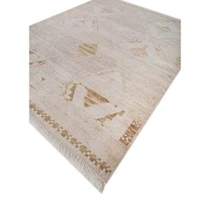 Tapis en laine noués à la main Erbe Classic Ivory, géométriques et abstraits, pour la décoration de la maison, du salon, du couloir, modèle-Akwl-1557 - Product Image 2