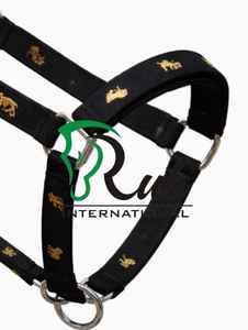 Licol de cheval en nylon durable, design brodé, têtière rembourrée réglable, entraînement, sécurité équestre haut de gamme, selle anglaise - Product Image 4