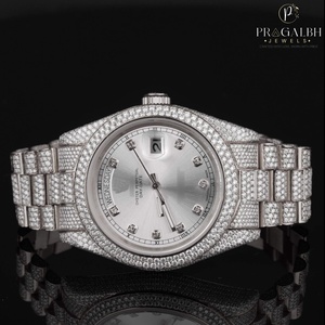 Ice Empire Totalmente Iced Out Automático Moissanite Reloj Busto Abajo Hip Hop Esfera grande Personalizado Acero inoxidable Diamante de lujo - Product Image 2