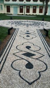 Installation gratuite de mosaïque extérieure en pierre Art Pebble Mosaic Stone pour l'aménagement paysager européen - Product Image 2