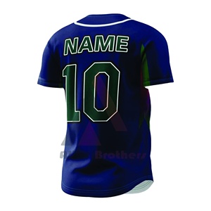 Vente chaude Maillots de baseball et de softball personnalisés pour adultes Chemises de sport pour hommes Nom de l'équipe Numéro Impression numérique Respirant Antibactérien - Product Image 5