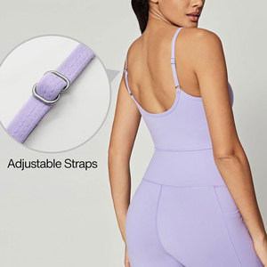 Mono corto de yoga para mujer recién llegado al por mayor, conjunto de entrenamiento para gimnasio, mono de entrenamiento para mujer, mono de yoga para mujer - Product Image 4