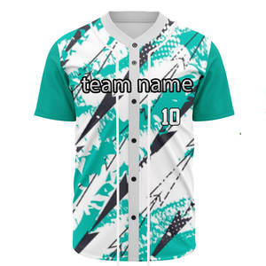 Camiseta de Béisbol Personalizada con Nombre y Número Impresos y Cosidos, 100% Poliéster Transpirable, Talla Grande - Product Image 3