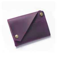 Dompet kulit sapi asli pria, bahan kulit sapi murni, dompet pria ringan tahan air