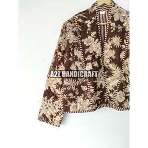 Chaqueta Acolchada con Parches de Estilo Nuevo para Mujer, Abrigo con Estampado Floral, Ropa de Fiesta, Chaqueta para Mujer, Regalo para Mujer, Regalo de Navidad, Abrigo Estampado Nuevo - Product Image 4